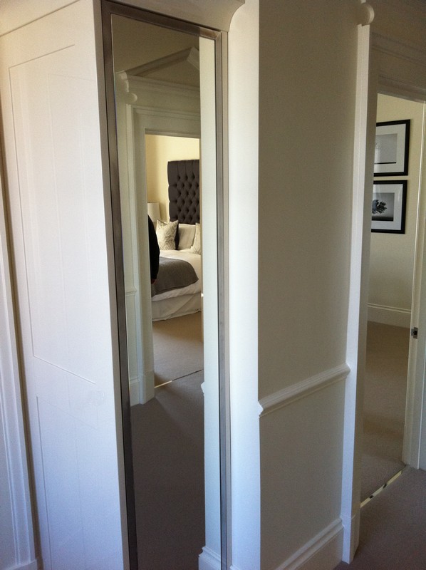 Full-length wardrobe mirror fitted in Neasden home